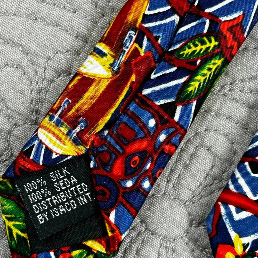 Carlos by Carlos Santana 100% Silk Tie Novelty Drums